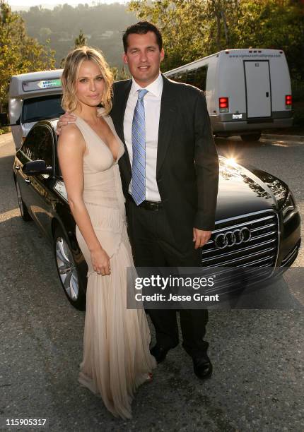 Actress Molly Sims and producer Scott Stuber arrive to the 10th Anniversary Chrysalis Butterfly Ball held at a private residence on June 11, 2011 in...