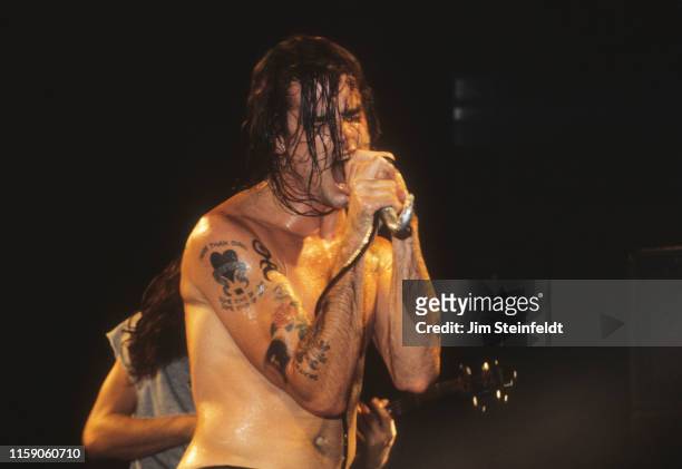 Henry Rollins performs with Black Flag at First Avenue nightclub in Minneapolis, Minnesota on June 11, 1986.