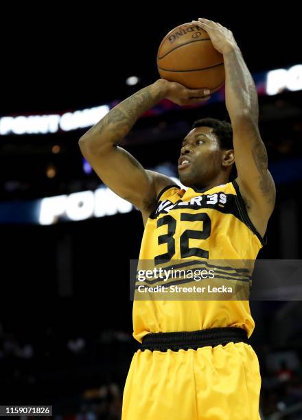 Watson of Killer 3s shoots the ball against 3's Company during week two of the BIG3 three on three basketball league at Spectrum Center on June 29,...