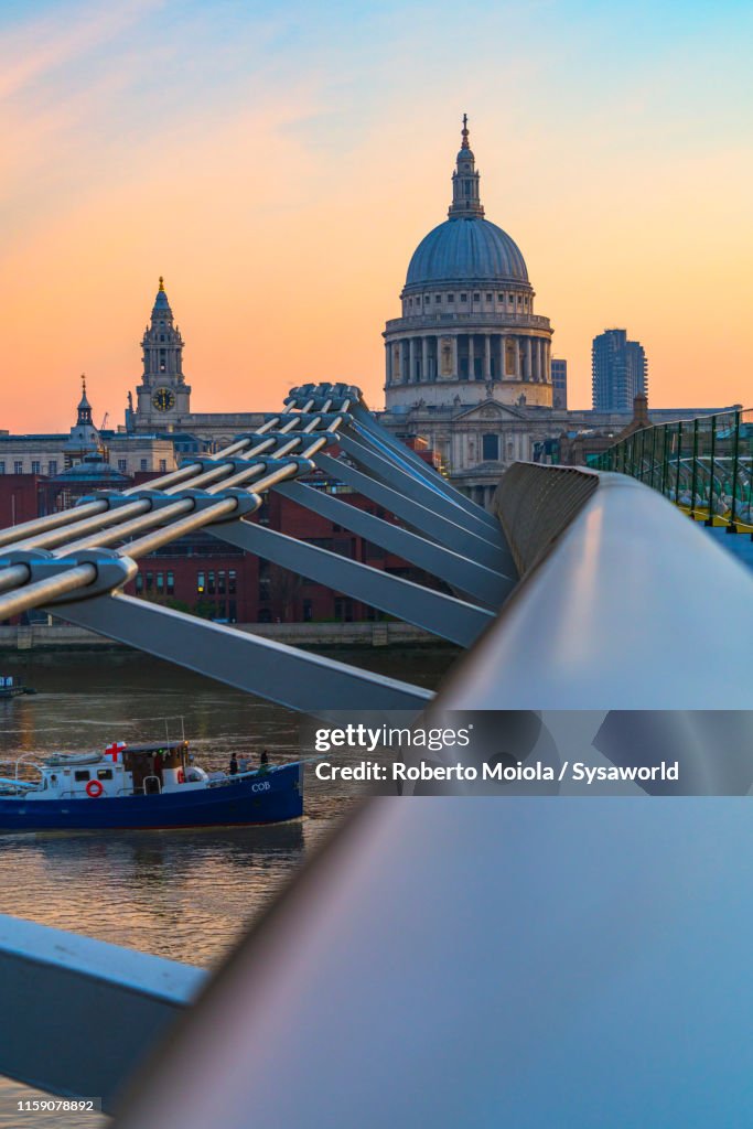 St. Paul's Cathedral from Millennium Bridge, London