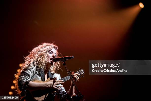 Miriam Rodríguez performs on stage in Palacio de la Ópera on June 29, 2019 in A Coruna, Spain.