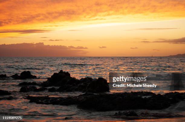 glorious maui sunsets - sheedy stock pictures, royalty-free photos & images