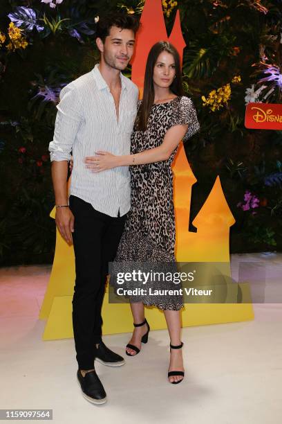 Francisco Lachowski and his wife Jessiann Gravel Beland attend the Lion King Festival At Disneyland Paris on June 29, 2019 in Paris, France.