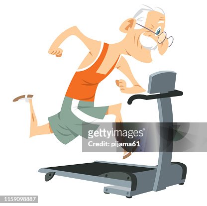 69 Old People Exercise Cartoon High Res Illustrations - Getty Images
