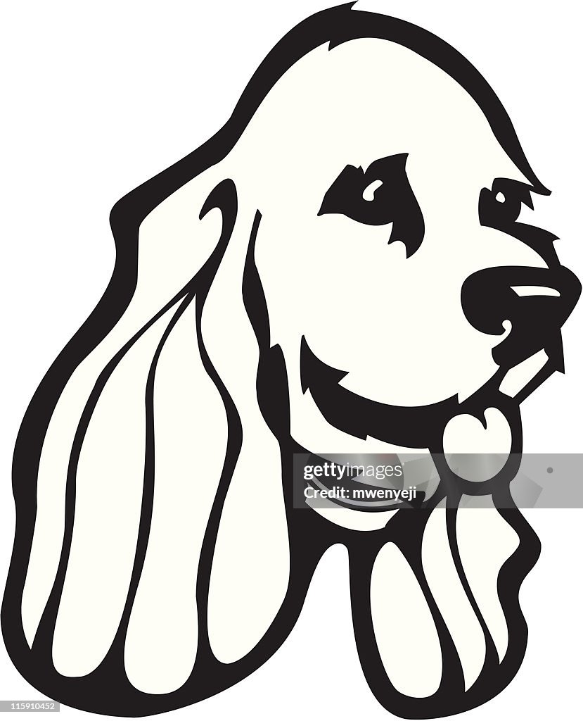 Stylized Head of Cocker Spaniel