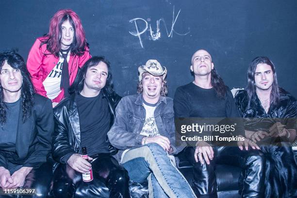 October 10: MANDATORY CREDIT Bill Tompkins/Getty Images Leif Garrett backstage with his band F8 at club DON HILL's on October 10, 2002 in New York...