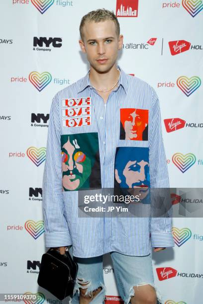 Tommy Dorfman attends the Virgin Atlantic and Virgin Holidays World Pride Celebration at ASPIRE at One World Observatory on June 29, 2019 in New York...