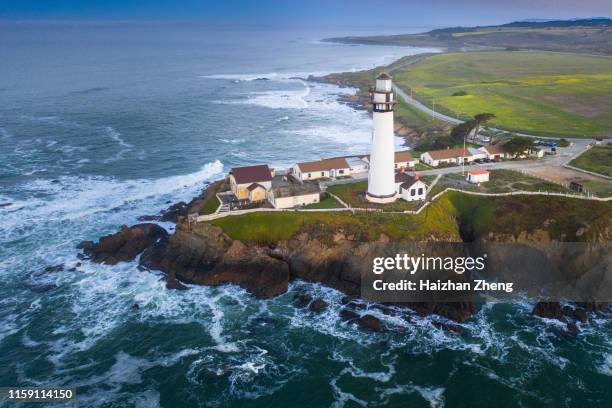 pigeon point lighthouse,pescadero,ca - pescadero stock pictures, royalty-free photos & images