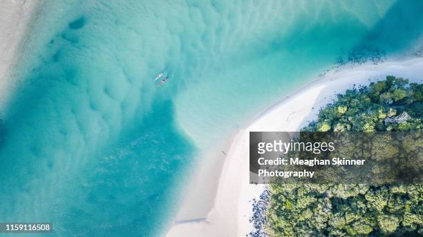 tallebudgera creek aerials (gold coast) - idyllic beach stock pictures, royalty-free photos & images
