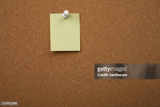 cork board with postit - bollard stock pictures, royalty-free photos & images