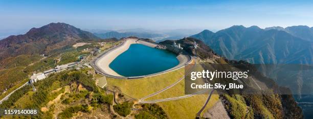 tianhuangping power station water reservoir - china reservoir stock pictures, royalty-free photos & images