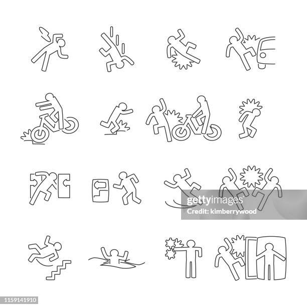 accident - injury icon stock illustrations