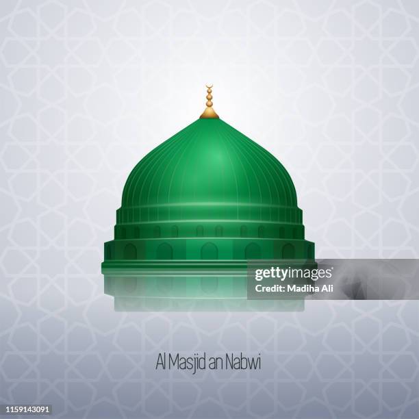 al masjid al babwi | prophet muhammad pbuh | green dome | al madinah munawara | al medina | saudia arabia - masjid nabawi stock pictures, royalty-free photos & images