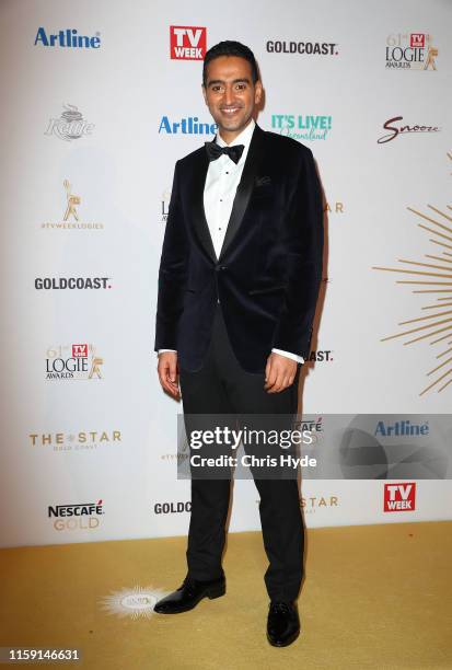 Waleed Aly arrives at the 61st Annual TV WEEK Logie Awards at The Star Gold Coast on June 30, 2019 on the Gold Coast, Australia.