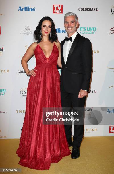 Lucy Zelic and Craig Foster arrive at the 61st Annual TV WEEK Logie Awards at The Star Gold Coast on June 30, 2019 on the Gold Coast, Australia.