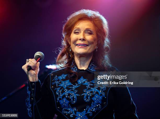 Loretta Lynn performs during the 2011 Bonnaroo Music and Arts Festival on June 11, 2011 in Manchester, Tennessee.