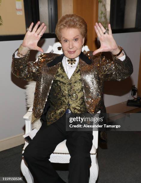 Walter Mercado is seen at the opening of "Mucho, Mucho Amor: 50 Years of Walter Mercado" at HistoryMiami Museum on August 1, 2019 in Miami, Florida.