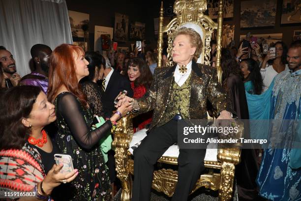 Walter Mercado is seen at the opening of "Mucho, Mucho Amor: 50 Years of Walter Mercado" at HistoryMiami Museum on August 1, 2019 in Miami, Florida.