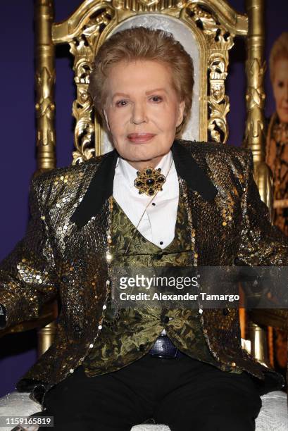 Walter Mercado is seen at the opening of "Mucho, Mucho Amor: 50 Years of Walter Mercado" at HistoryMiami Museum on August 1, 2019 in Miami, Florida.