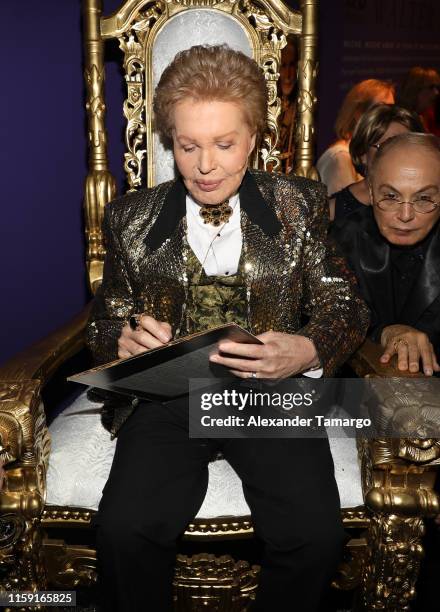 Walter Mercado is seen at the opening of "Mucho, Mucho Amor: 50 Years of Walter Mercado" at HistoryMiami Museum on August 1, 2019 in Miami, Florida.