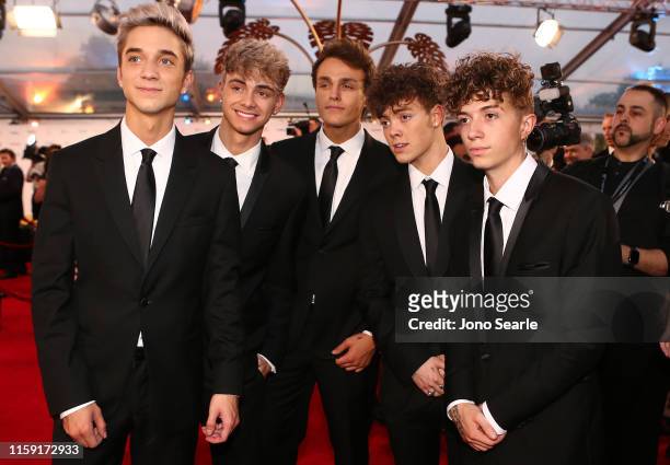 Boy band "Why Don't We" arrives at the 61st Annual TV WEEK Logie Awards at The Star Gold Coast on June 30, 2019 on the Gold Coast, Australia.