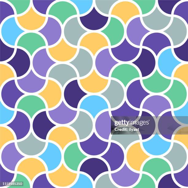 islamic geometric vector pattern design - persian stock illustrations