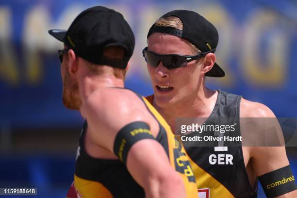 Philipp Arne Bergmann and Yannick Harms of Germany looks dejected during day three between the match Michal Bryl and Grzegorz Fijalek of Poland and...