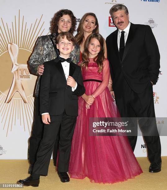 Iain Armitage, Zoe Perry, Montana Jordan, Raegan Revord and Lance Barber arrive at the 61st Annual TV WEEK Logie Awards at The Star Gold Coast on...