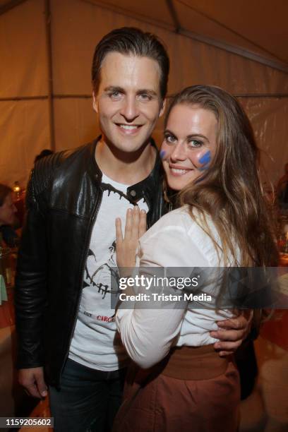 Alexander Klaws and his girlfriend Nadja Scheiwiller during the premiere of the Karl May Festival on June 29, 2019 in Bad Segeberg, Germany.