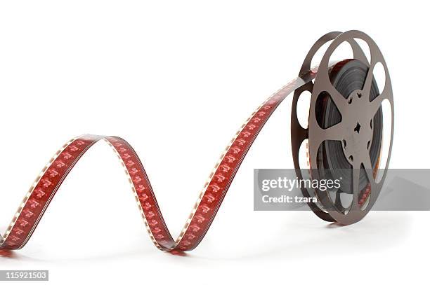 film reel - rolled up stockfoto's en -beelden