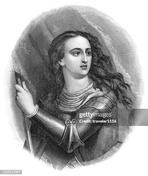 joan of arc - religious saint stock illustrations