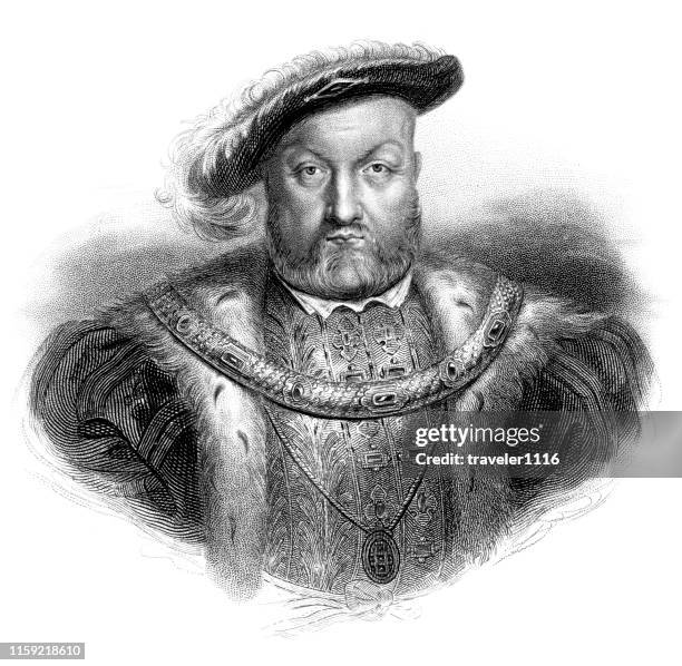 henry viii - british royalty stock illustrations