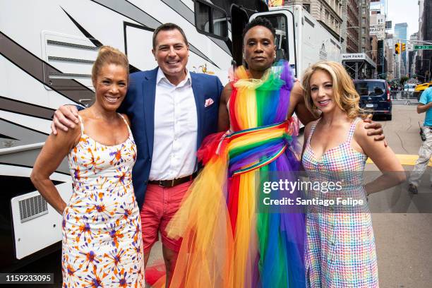 Kimberly Richardson, Ken Rosato, Billy Porter and Lauren Glassberg at WorldPride NYC 2019 on June 30, 2019 in New York City.