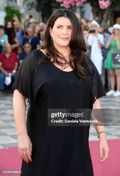 Julia Ormond attends the 65th Taormina Film Fest Red Carpet at Teatro Antico on June 30, 2019 in Taormina, Italy.