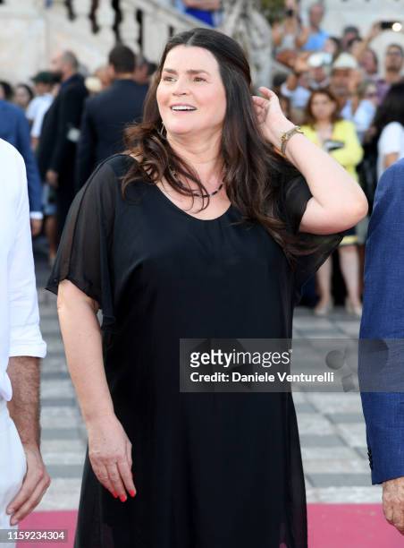 Julia Ormond attends the 65th Taormina Film Fest Red Carpet at Teatro Antico on June 30, 2019 in Taormina, Italy.