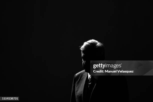 President of Mexico Andres Manuel Lopez Obrador walks during the ceremony of deployment of the new Mexican security force 'National Guard' at Campo...