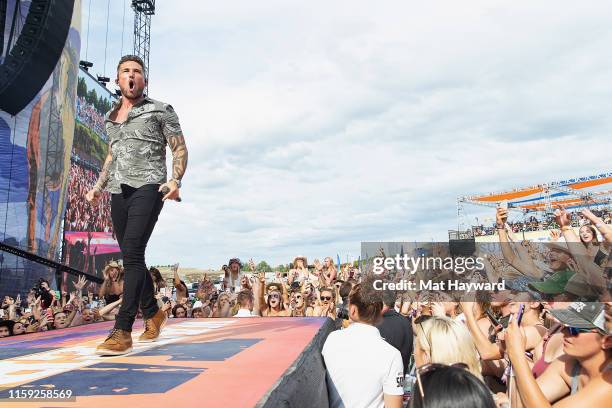 Singer Michael Ray performs on stage during the Watershed Country Music Festival at the Gorge Amphitheatre on August 2, 2019 in George, Washington.