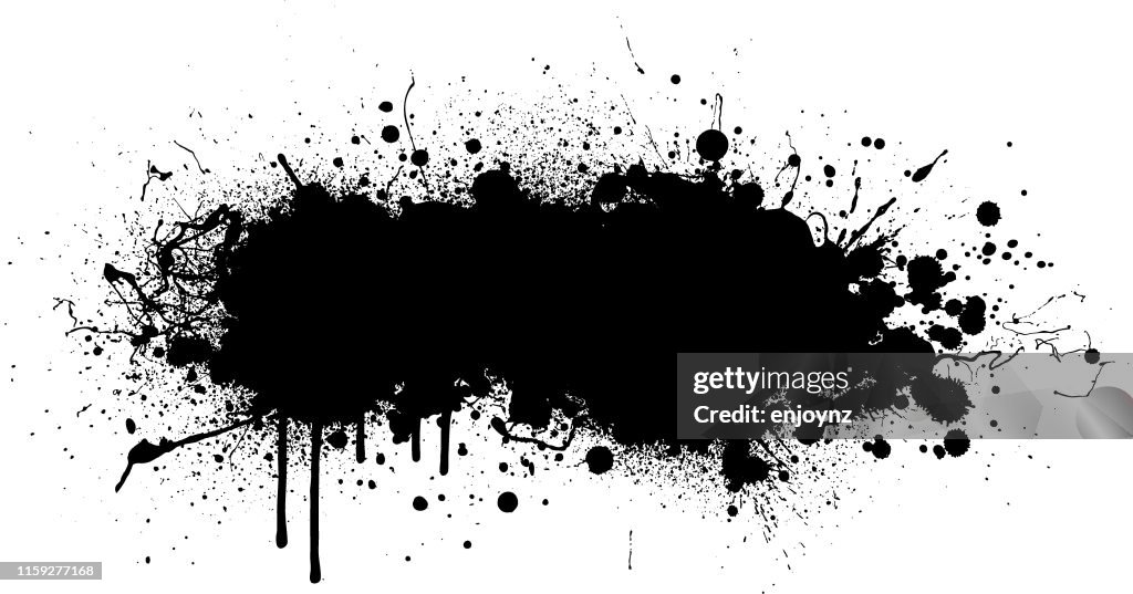 Black paint splash background