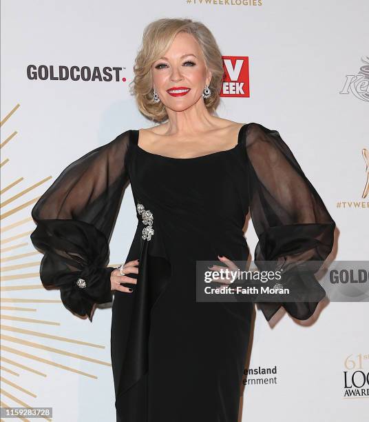 Rebecca Gibney arrives at the 61st Annual TV WEEK Logie Awards at The Star Gold Coast on June 30, 2019 on the Gold Coast, Australia.