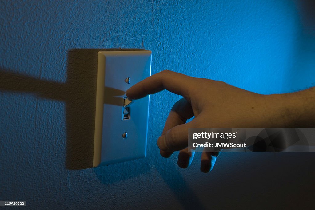 Turning off the lights with finger