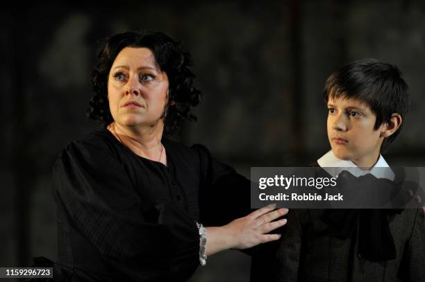 Sophie Bevan as The Governess and Leo Jemison as Miles in Garsington Opera's production of Benjamin Britten's The Turn Of The Screw directed by...