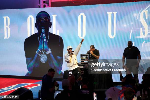 Fabolous performs before Game One of the NBA 2K League Finals between T-Wolves Gaming and 76ers Gaming Club on August 3, 2019 at the NBA 2K Studio in...