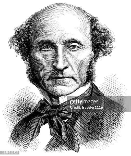 stockillustraties, clipart, cartoons en iconen met john stuart mill - mill