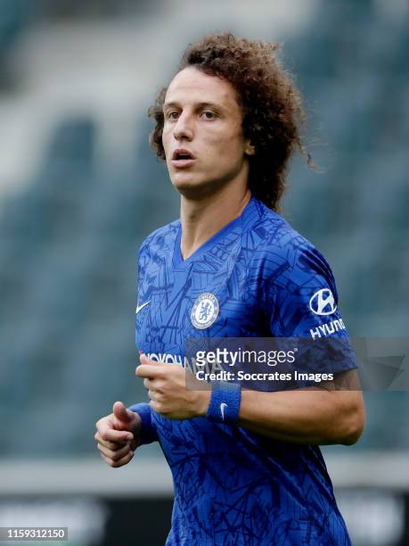 David Luiz of Chelsea FC during the Club Friendly match between Borussia Monchengladbach v Chelsea at the Borussia Park on August 3, 2019 in...