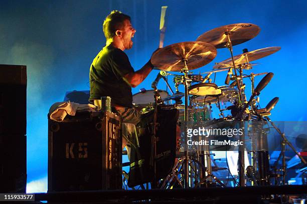 Zach Velmer of STS9 performs on stage during Bonnaroo 2011 at That Tent on June 11, 2011 in Manchester, Tennessee.