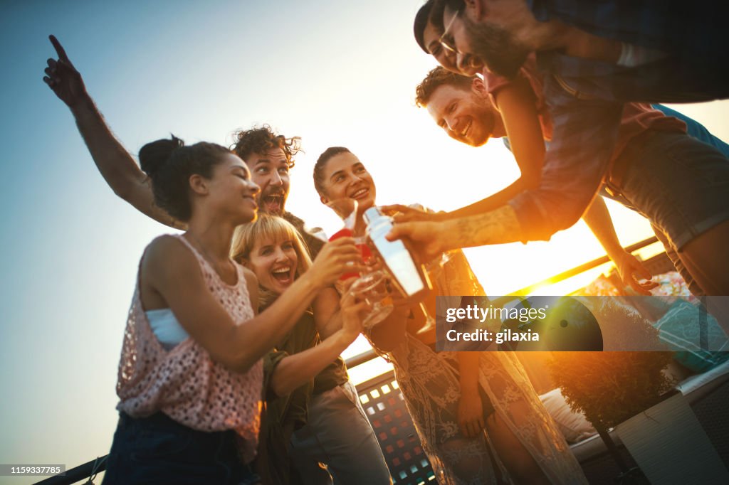 Rooftop cocktail party