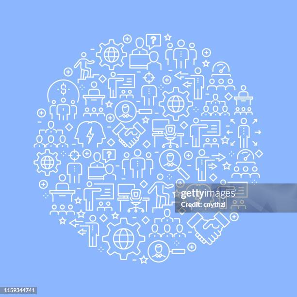 corporate management related pattern design - human resources background stock illustrations