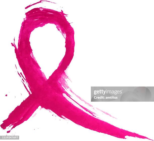 rosa band pinselstrich - aquarelleffekt stock-grafiken, -clipart, -cartoons und -symbole