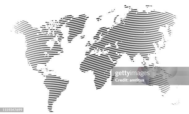 128 Flat World Map Lines Stock Photos, High-Res Pictures, and Images ...