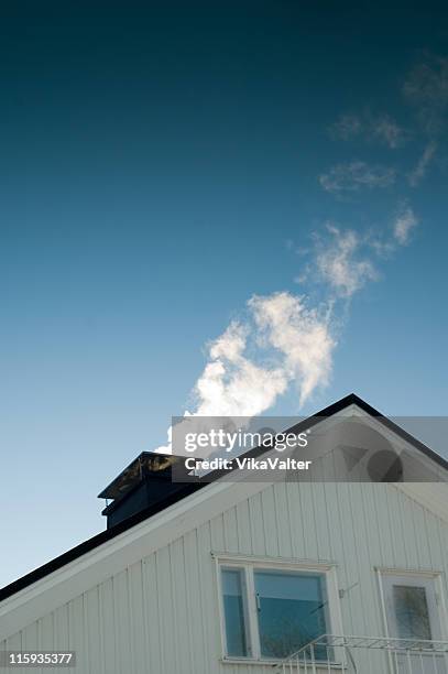 house pipe - chimney stock pictures, royalty-free photos & images